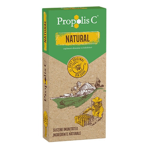 Supliment alimentar Fiterman Pharma Propolis C, cu propolis și vitamina C, 30 comprimate de supt