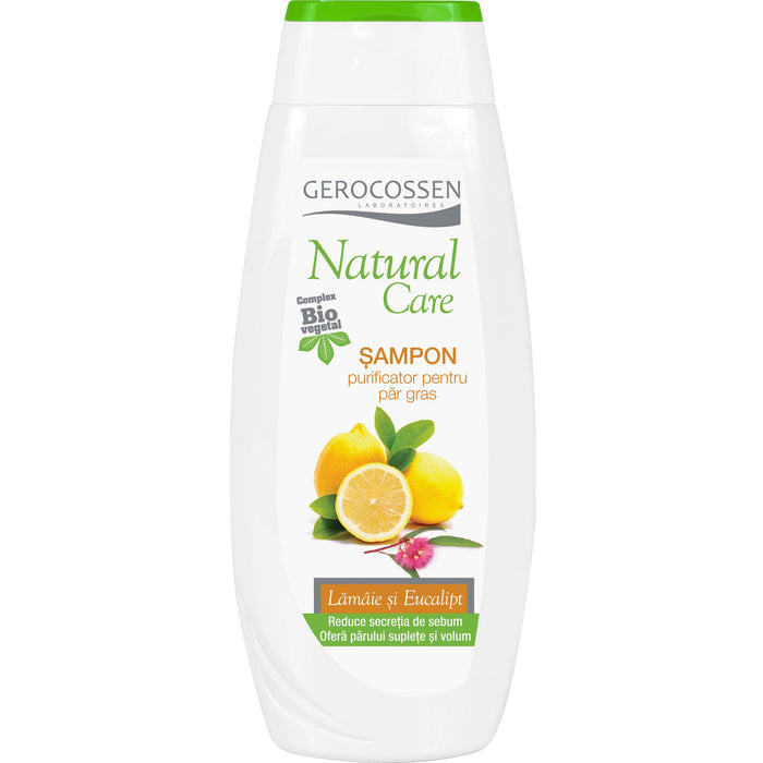 Șampon Gerocossen Natural Care pentru păr gras, cu lămâie și eucalipt, 400 ml