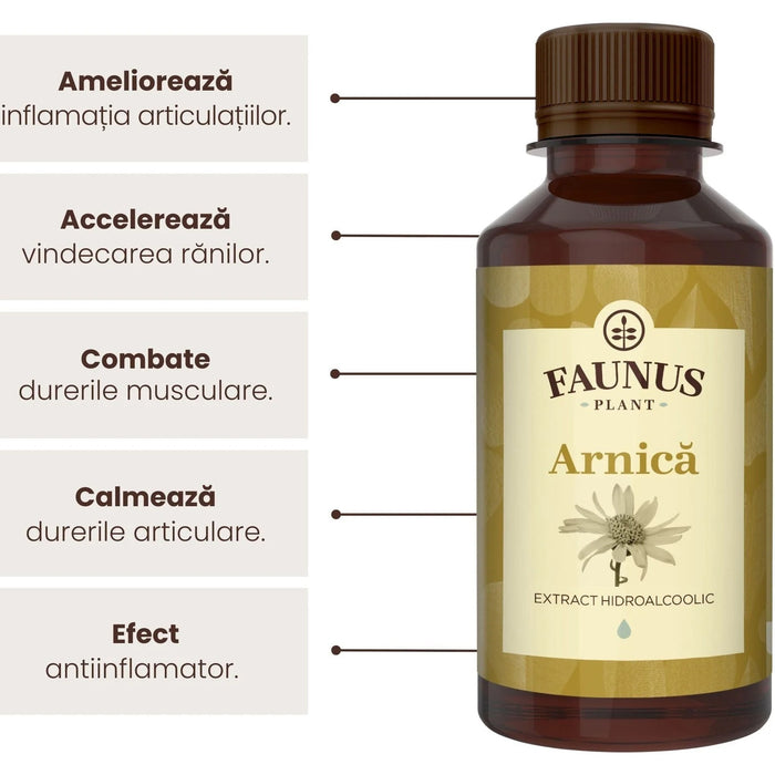 Tinctură de arnică Faunus Plant, 200 ml