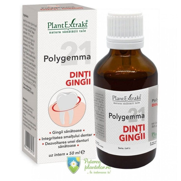 Supliment alimentar PlantExtrakt Polygemma 21 Dinți și gingii, soluție orală, 50 ml