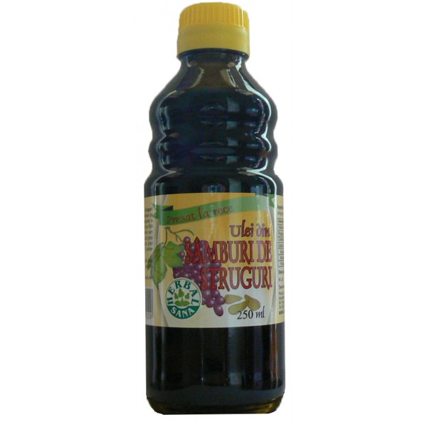 Ulei din sâmburi de struguri Herbavit, presat la rece, pentru uz intern, 250 ml