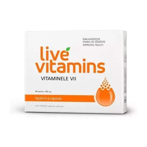 Supliment alimentar Vitaslim Live Vitamins, 30 capsule