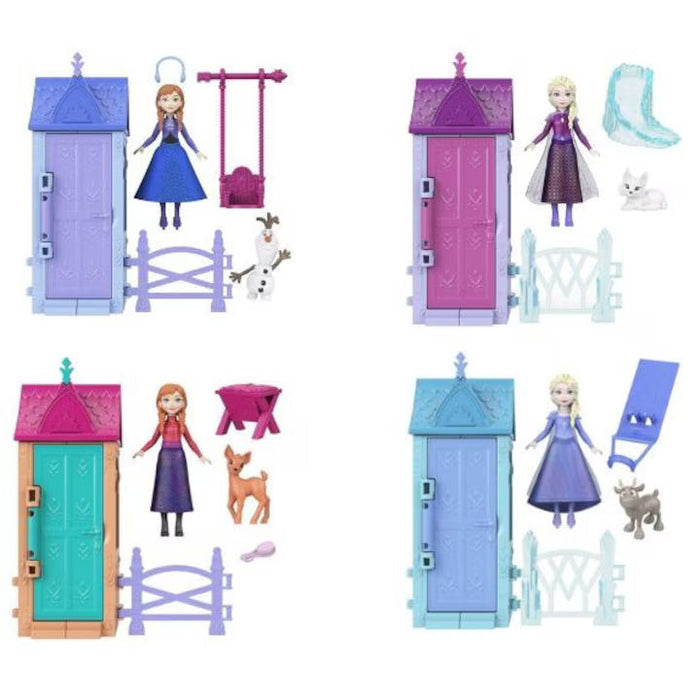 Set de joacă Mattel Disney Frozen Arendelle, diverse modele, mini păpușă, 5 piese