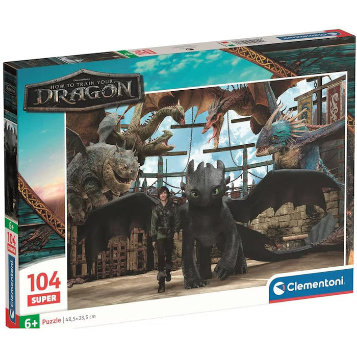 Puzzle Clementoni How to Train Your Dragon, 104 piese, 6+ ani