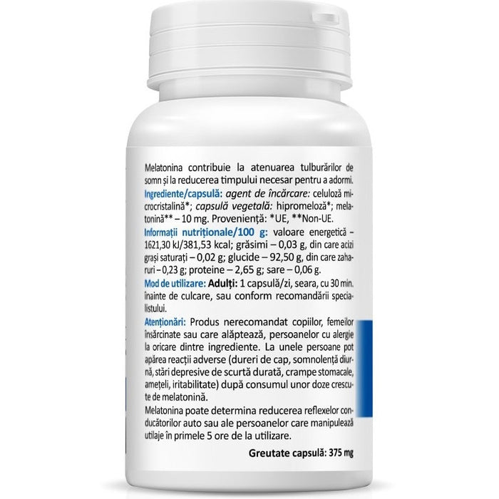 Supliment alimentar Zenyth Pharmaceuticals Melatonin Forte, 10 mg, 30 capsule vegetale