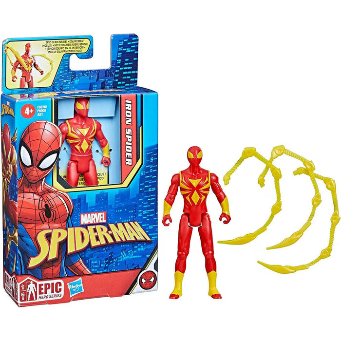 Figurină de acțiune Hasbro Marvel Spider-Man, Black Iron Spider, 10 cm, 4+ ani