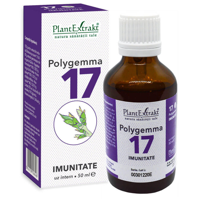 Supliment alimentar PlantExtrakt Polygemma 17 Imunitate, 50 ml