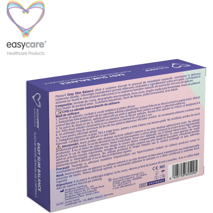 Plasturi pentru remodelare corporală Easycare Easy Slim Balance, pentru abdomen, 10 bucăți
