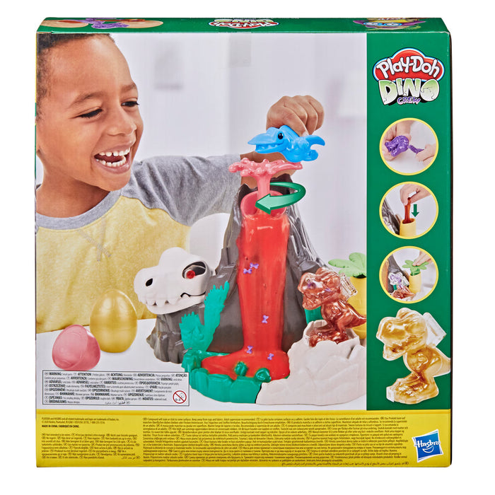 Set de joacă Play-Doh Hasbro Dino Crew, Lava Bones Island, insulă cu vulcan