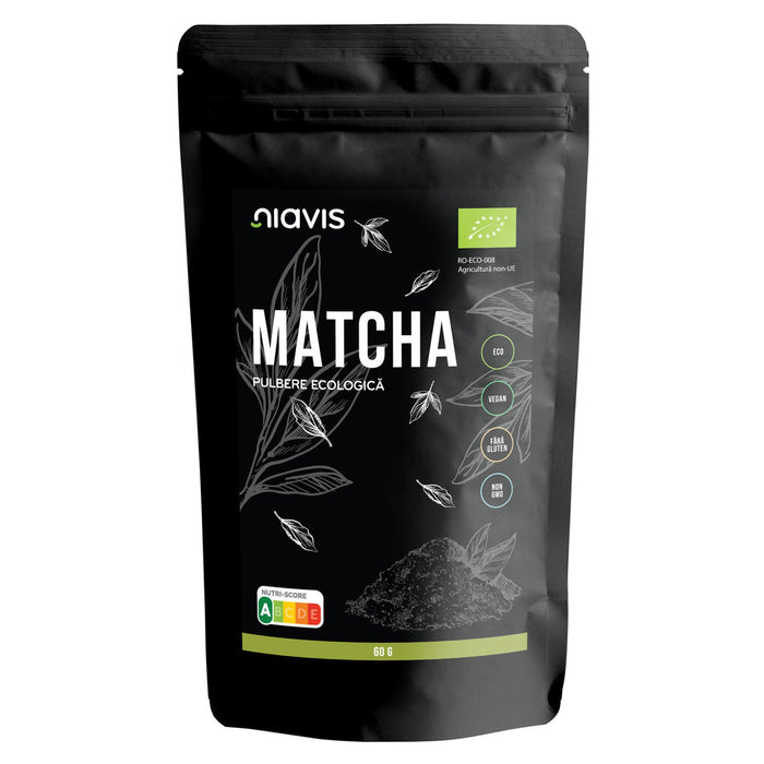 Pulbere de matcha ecologică Niavis, 60 g