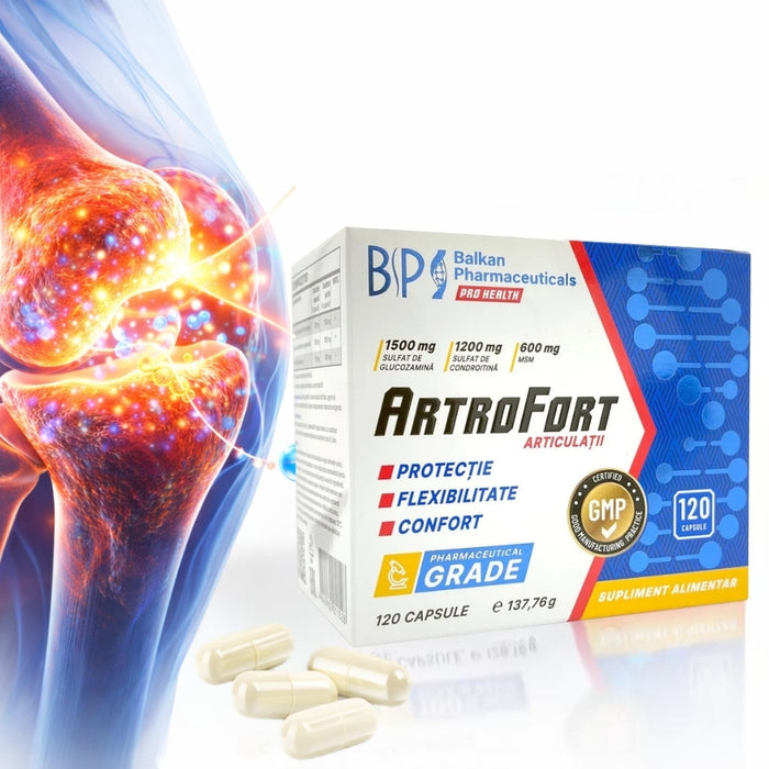 Supliment alimentar Balkan Pharmaceuticals ArtroFort pentru articulații, 120 capsule