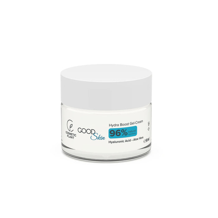 Cremă de față Cosmetic Plant GOOD Skin Hydra Boost Gel-Cream, cu acid hialuronic, minerale și aloe vera, 50 ml