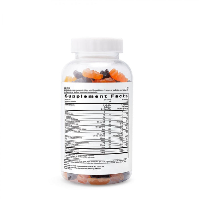 Supliment alimentar GNC Milestones Kids Multivitamin, aromă de fructe, pentru copii 2–12 ani, 120 jeleuri