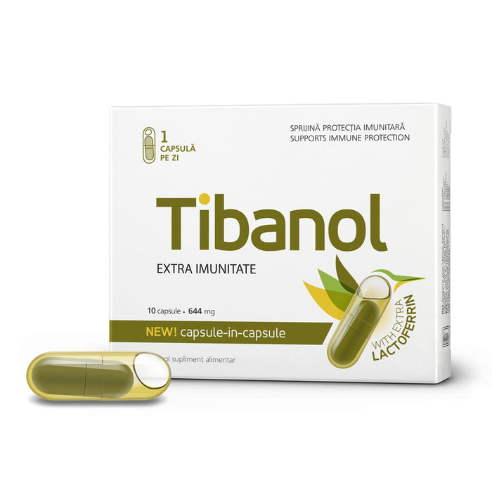 Supliment alimentar Vitaslim Tibanol cu lactoferină, capsule-în-capsule, 10 capsule
