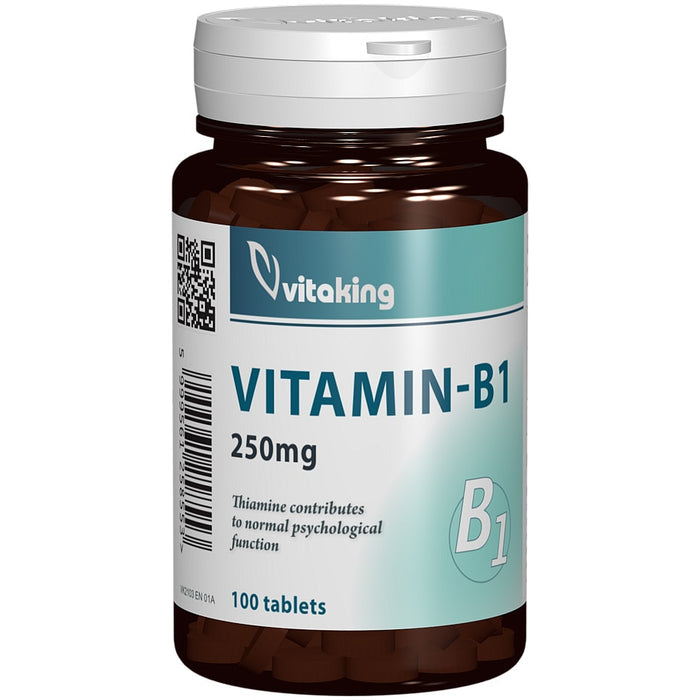 Supliment alimentar Vitaking Vitamina B1 (tiamină), 250 mg, 100 comprimate