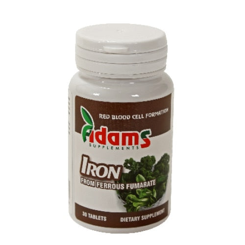 Supliment alimentar cu fier Adams Supplements, 14 mg, 30 comprimate
