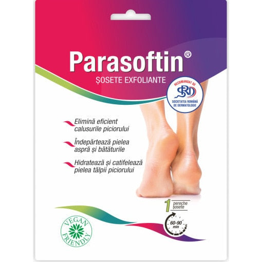 Șosete exfoliante Parasoftin, 1 pereche
