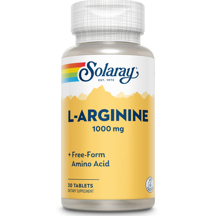Supliment alimentar Solaray L-Arginine, 1000 mg, 30 comprimate