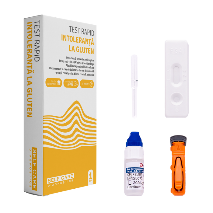 Test rapid Self Care pentru intoleranță la gluten, casetă, 1 bucată