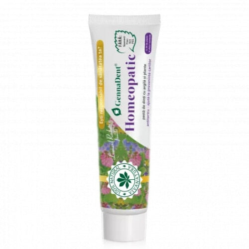 Pastă de dinți VivaNatura GennaDent Homeopatic, fără fluor, 150 ml