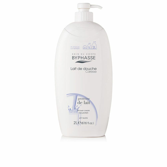 Gel de duș, Byphasse, Caresse Proteine din lapte, 2 l, hidratant
