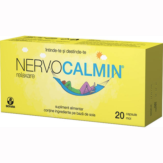 Supliment alimentar Biofarm Nervocalmin Relaxare, 20 capsule moi
