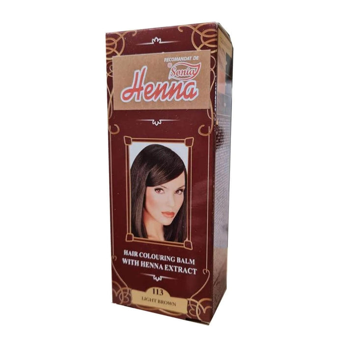 Balsam colorant pentru păr Henna Sonia cu extract de henna, nuanța șaten deschis nr. 113, 75 ml