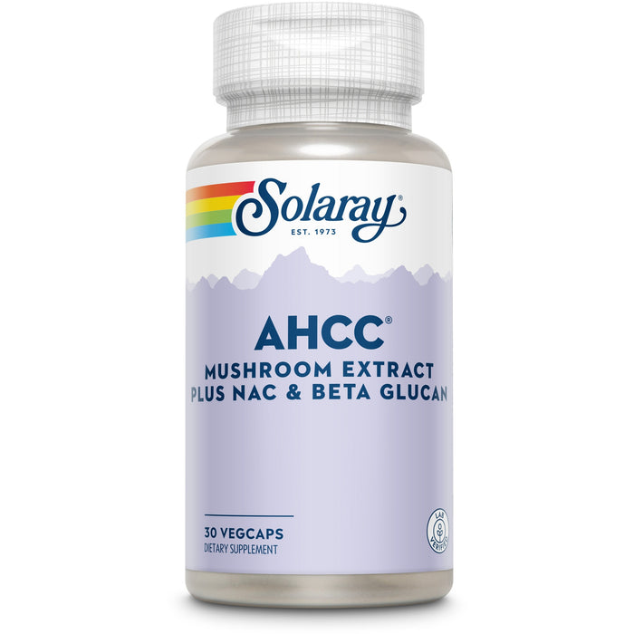 Supliment alimentar Solaray AHCC cu NAC și Beta Glucan, 30 capsule vegetale