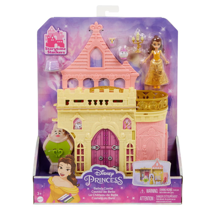 Set de joacă Mattel Disney Princess, Castelul lui Belle, păpușă Belle, 3+ ani
