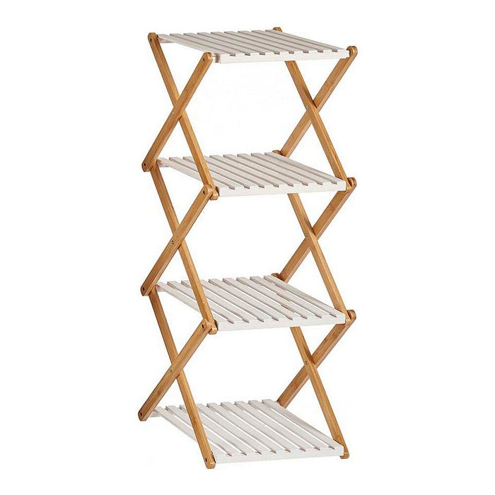 Raft pliabil, Gift Decor, lemn, alb/maro, 32 x 96 x 39 cm