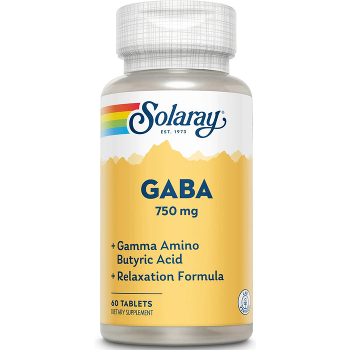 Supliment alimentar Solaray GABA 750 mg, 60 comprimate