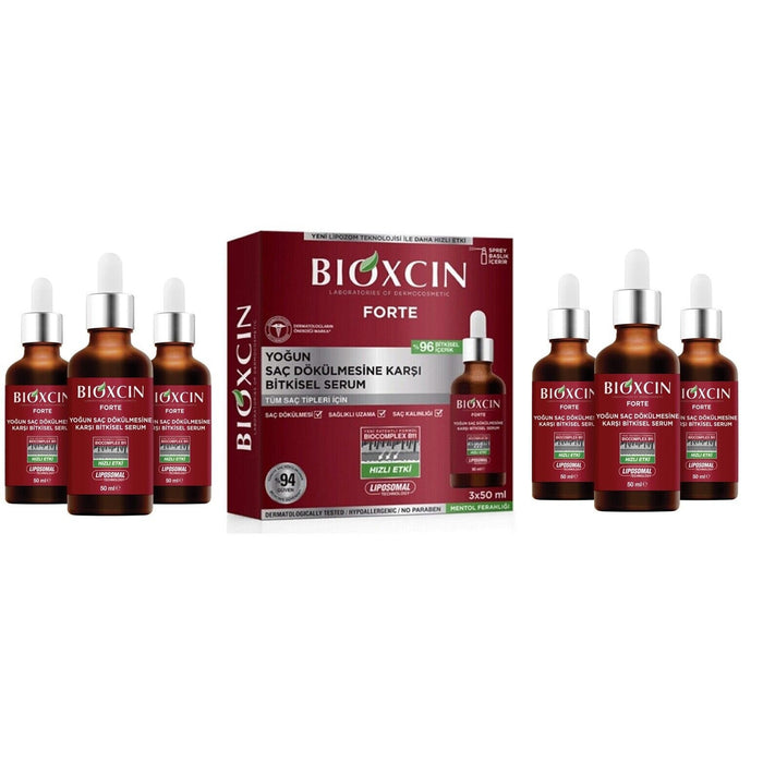 Ser pentru păr Bioxcin Forte, anti-cădere, 3 x 50 ml