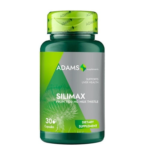 Supliment alimentar Adams Supplements Silimax, 1500 mg, 30 capsule vegetale