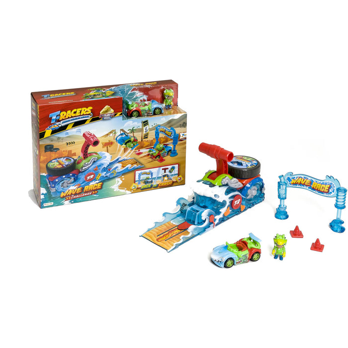 Set de joacă Magicbox T-Racers, Cursa valului uriaș, cu pistă și mașinuță