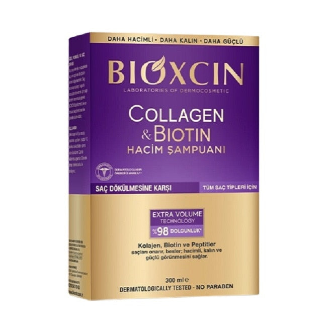 Șampon Bioxcin Colagen și biotină pentru volum, 300 ml