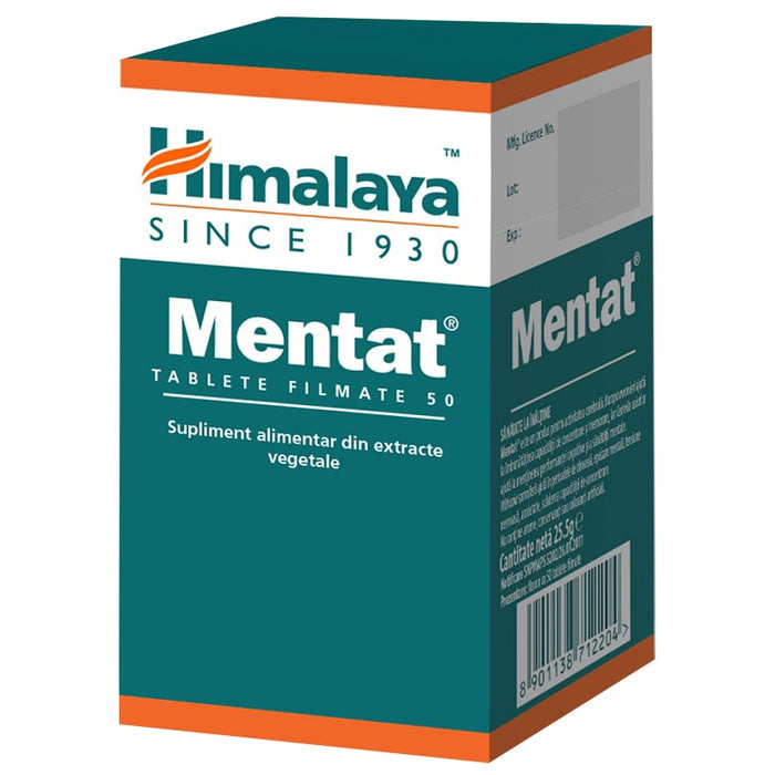 Supliment alimentar Himalaya Mentat, comprimate filmate, 50 comprimate