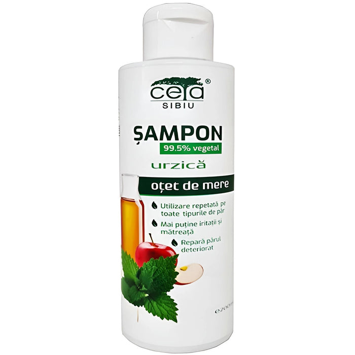 Șampon Ceta Sibiu cu urzică și oțet de mere, 200 ml