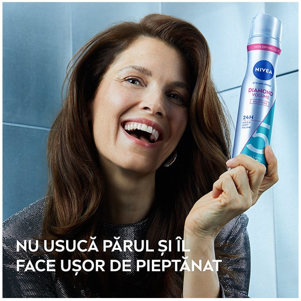 Fixativ Nivea Diamond Volume, fixare nivel 5, 250 ml