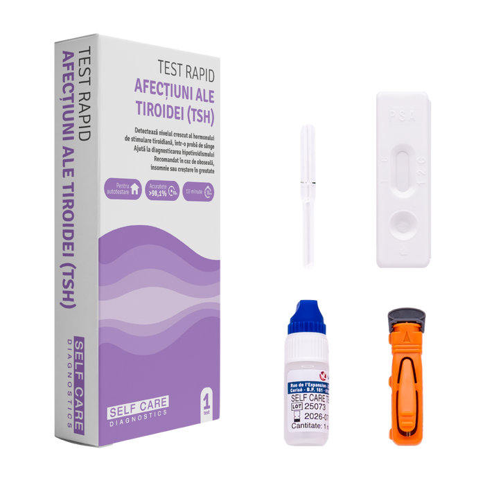Test rapid pentru TSH Self Care, casetă pentru probă de sânge, 1 bucată