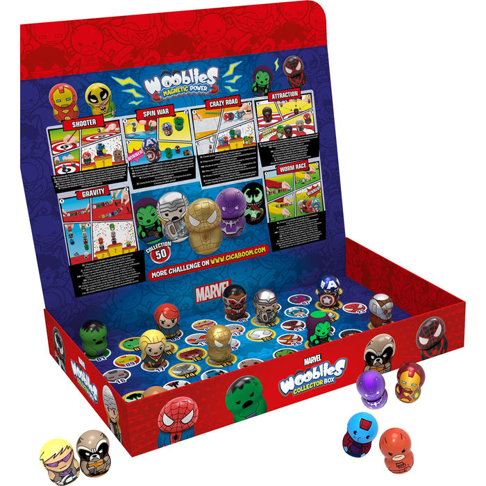 Set de figurine Wooblies Marvel Magnetic Power, 4 figurine