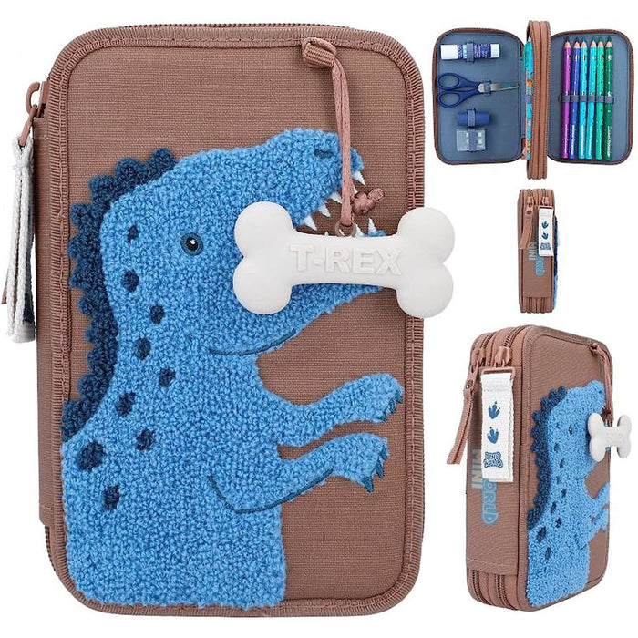 Penar echipat Dino World, Terex, 2 compartimente, format mini
