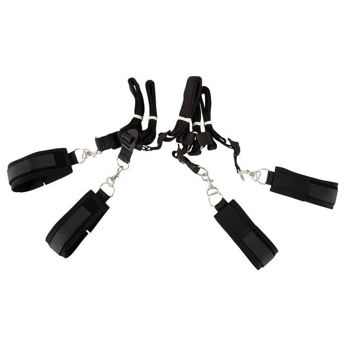 Sistem prindere, Fetish Fantasy Series, Bed Bindings Restraint Kit, nailon, negru