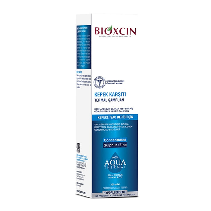 Șampon antimătreață Bioxcin Aqua Thermal, cu sulf și zinc, 300 ml