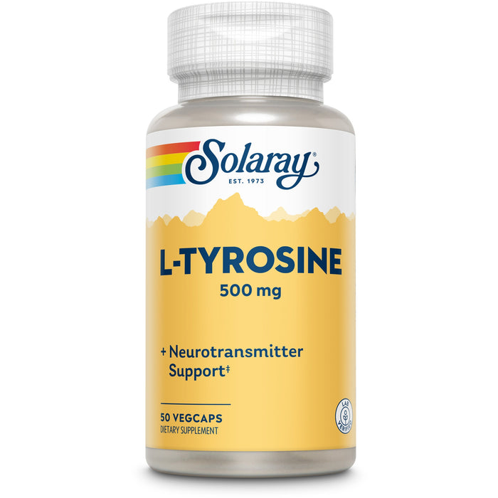 Supliment alimentar Solaray L-Tyrosine, 500 mg, capsule vegetale, 50 capsule