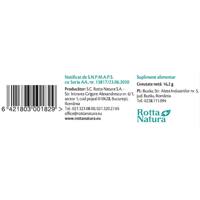 Supliment alimentar Rotta Natura Rotta-Fer, cu fier microîncapsulat, vitamina C și complex B, 30 capsule