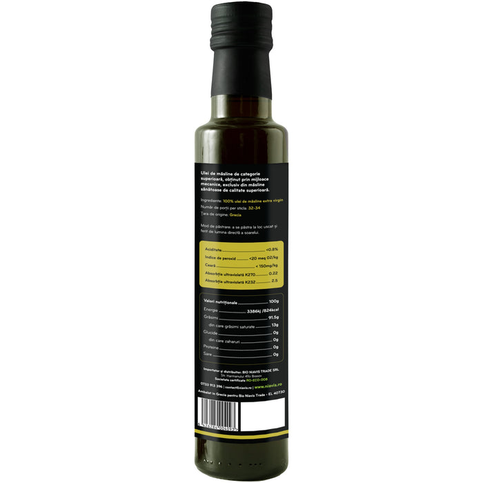 Ulei de măsline Niavis Extra Virgin, obținut prin extracție la rece, 500 ml
