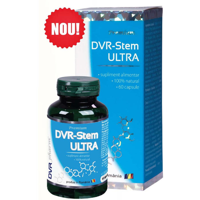 Supliment alimentar DVR Pharm Stem Ultra, cu ficocianină și lăptișor de matcă, 60 capsule