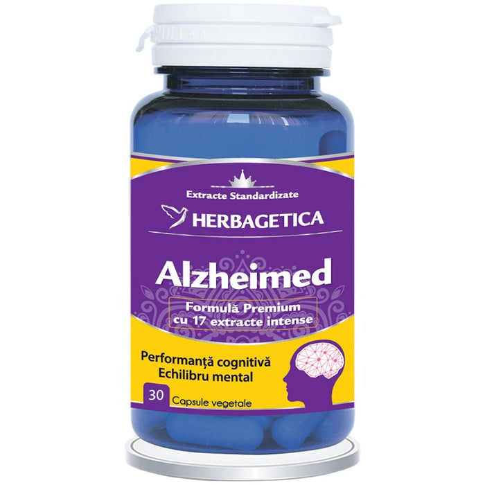 Supliment alimentar Herbagetica Alzheimed, 30 capsule vegetale