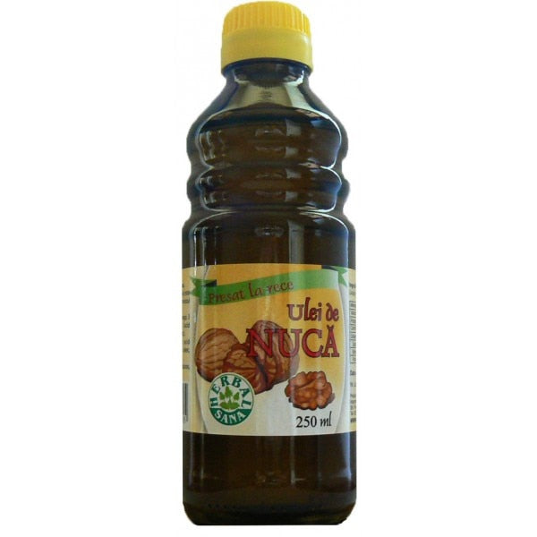Ulei de nucă Herbal Sana, presat la rece, pentru uz intern, 250 ml