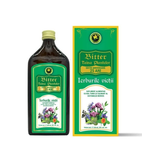 Supliment alimentar Hypericum Impex Bitter Ierburile vieții, extract hidroalcoolic din 21 de plante, 200 ml